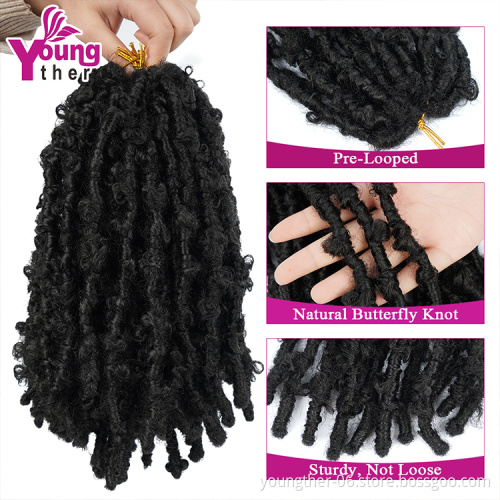 12inch Butterfly Locs Crochet Hair Butterfly Faux Locs Crochet Braids Hair Soft Locs Synthetic Braids